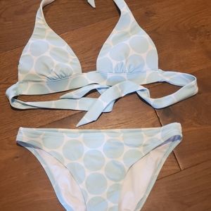 Victoria's Secret Swim Light Blue Polka Dot Bikini